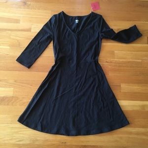 Simple Black Half Sleeve Dress